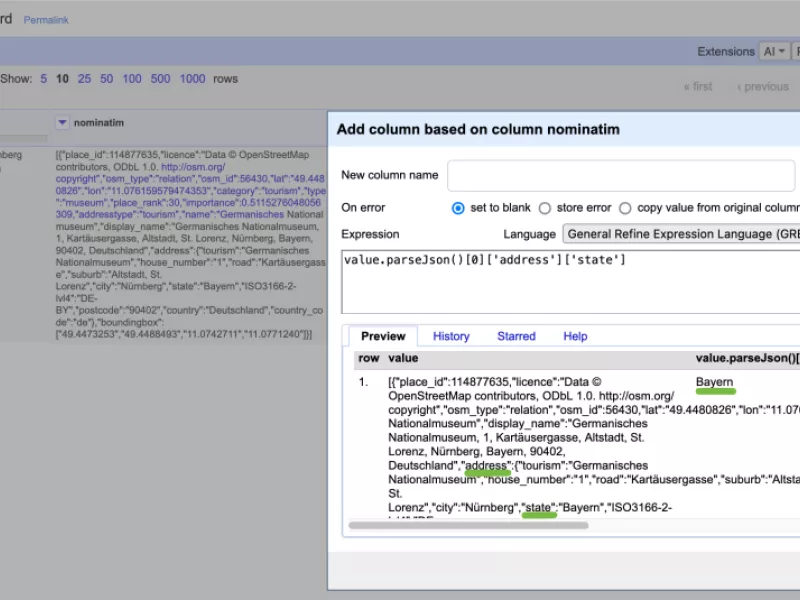 Auslesen von Werten aus hierarchischem JSON (Screenshot: Michael Markert).