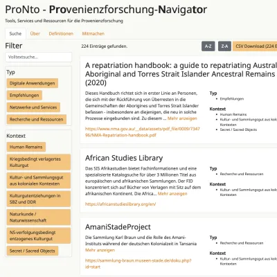 Screenshot der ProNto Website