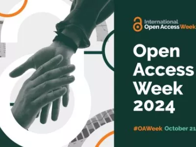 Open Access Week 2024. Foto: Austin Kehmeier, Design: Kim Henze.